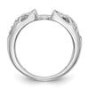 14K White Gold Peg Set 1/15 carat Diamond Semi-mount Engagement Ring