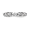 14K White Gold Peg Set 1/15 carat Diamond Semi-mount Engagement Ring