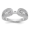 14K White Gold Vintage Peg Set 1/5 carat Diamond Semi-mount Engagement Ring