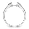 14K White Gold Peg Set 1/15 carat Channel-set Diamond Semi-Mount Engagement Ring