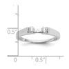 14K White Gold Peg Set 1/15 carat Channel-set Diamond Semi-Mount Engagement Ring