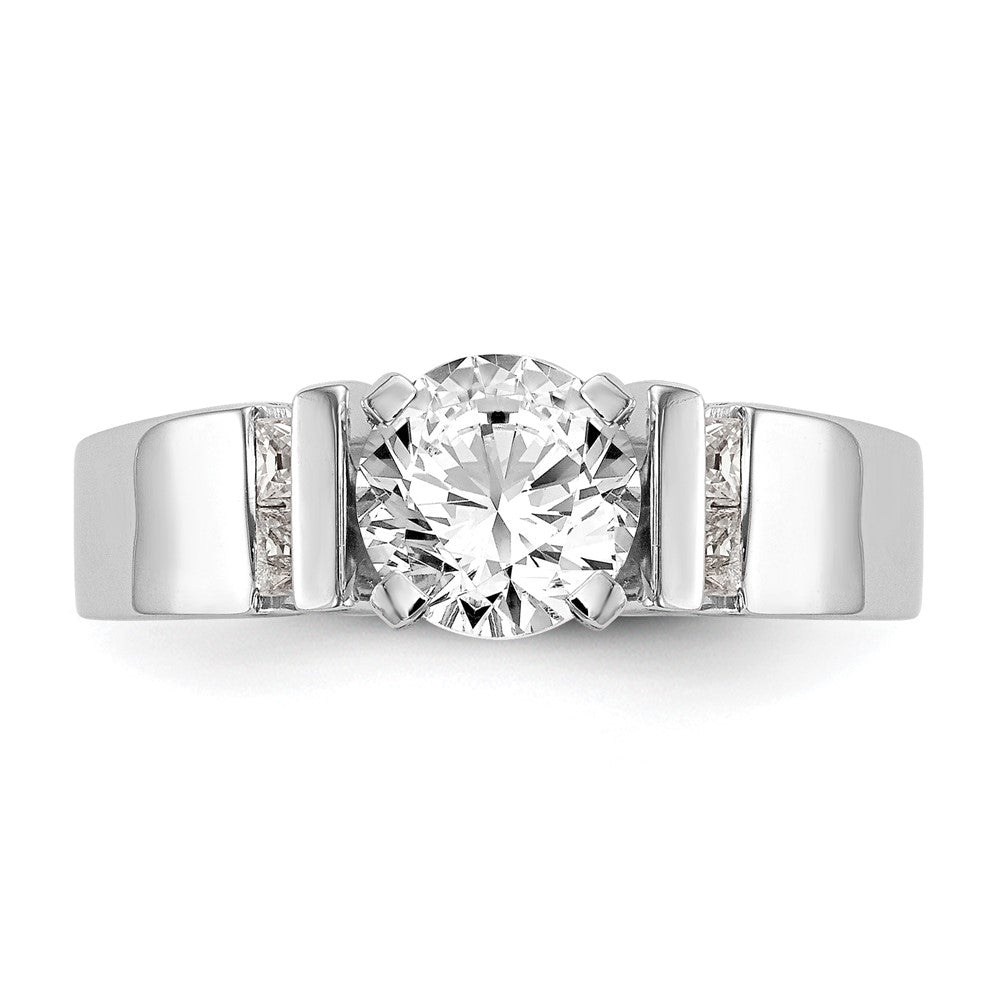 Peg Set Diamond Semi-mount Engagement Rings