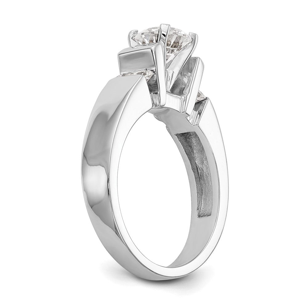 Peg Set Diamond Semi-mount Engagement Rings