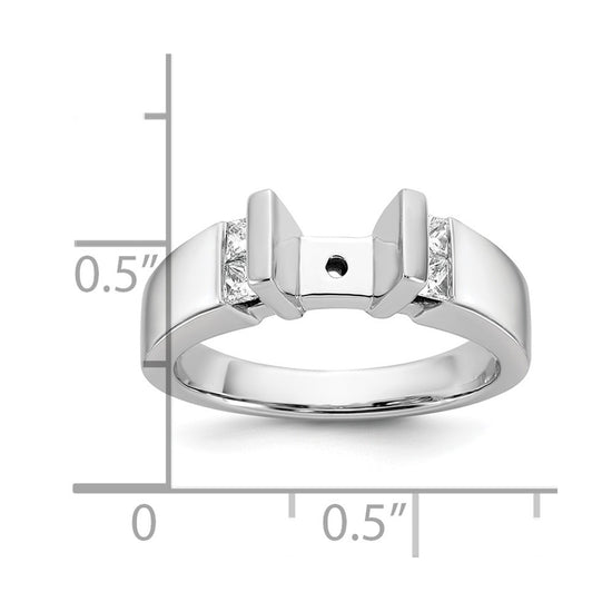 Peg Set Diamond Semi-mount Engagement Rings