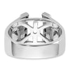 Peg Set Diamond Semi-mount Engagement Rings