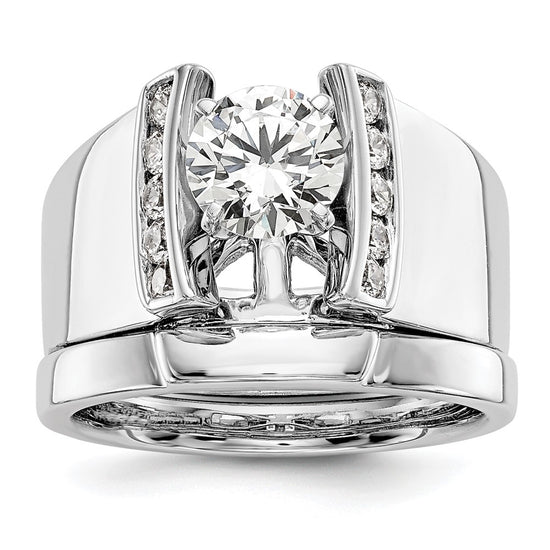 Peg Set Diamond Semi-mount Engagement Rings