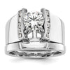 Peg Set Diamond Semi-mount Engagement Rings