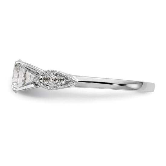 Peg Set Diamond Semi-mount Engagement Rings