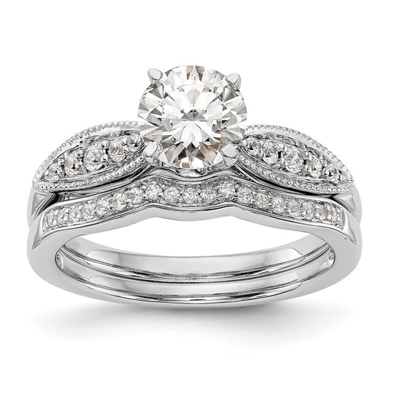 Peg Set Diamond Semi-mount Engagement Rings