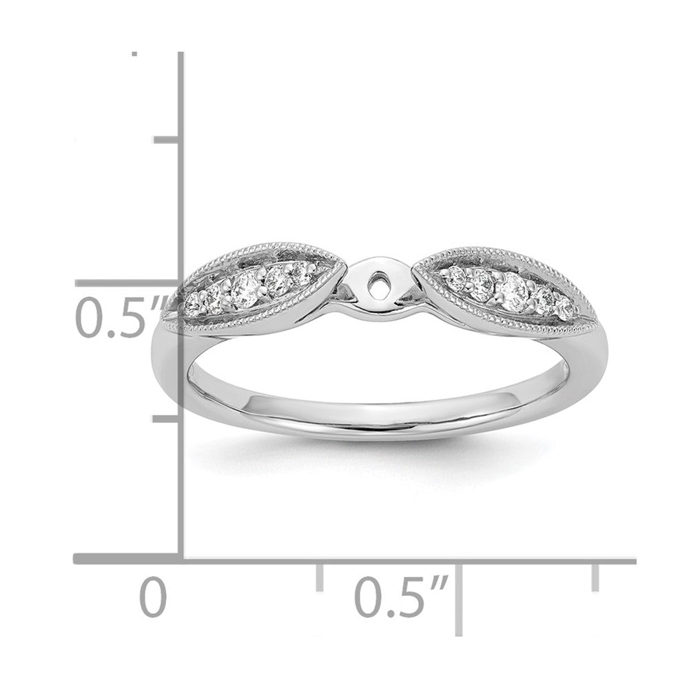 Peg Set Diamond Semi-mount Engagement Rings