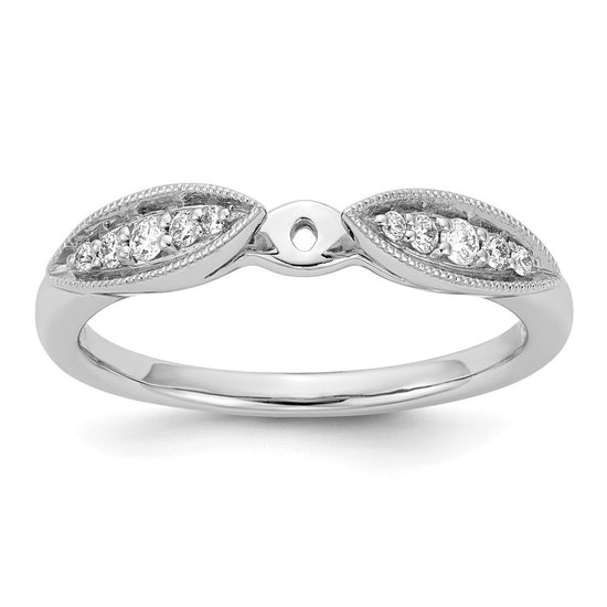 Peg Set Diamond Semi-mount Engagement Rings