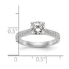 Peg Set Diamond Semi-mount Engagement Rings