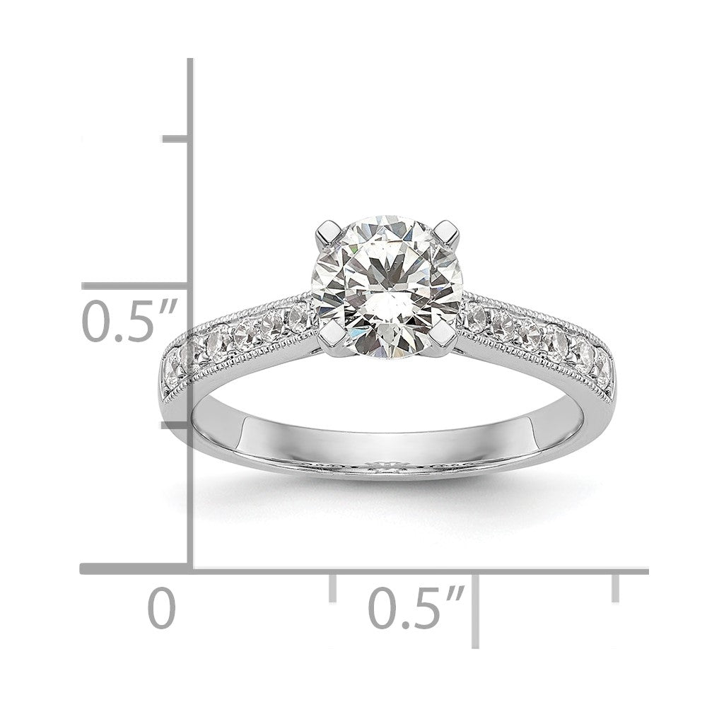Peg Set Diamond Semi-mount Engagement Rings