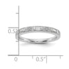 14k White Gold 1/10 carat Baguette/Round Diamond Complete Wedding Band