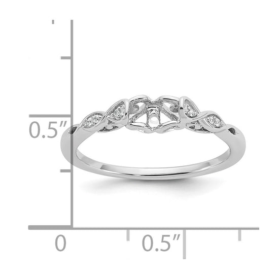 Peg Set Diamond Semi-mount Engagement Rings