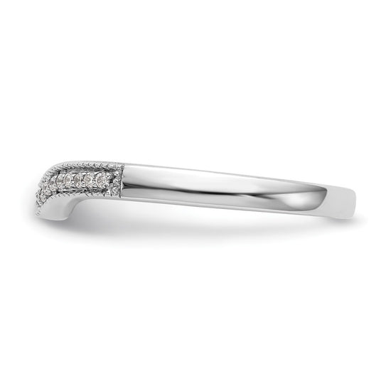 14k White Gold 1/15 carat Diamond Complete Wedding Band