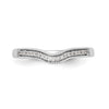 14k White Gold 1/15 carat Diamond Complete Wedding Band