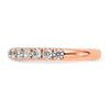 14k Rose Diamond Wedding Band, VS quality
