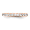 14k Rose Diamond Wedding Band, VS quality