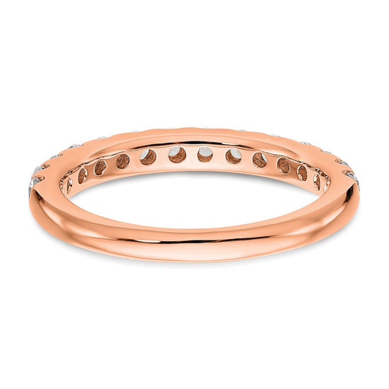 14k Rose Diamond Wedding Band, VS quality