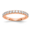 14k Rose Diamond Wedding Band, VS quality