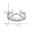 14K White Gold Peg Set 3/8 carat Channel-set Princess Diamond Semi-mount Engagement Ring