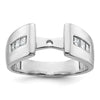 14K White Gold Peg Set 3/8 carat Channel-set Princess Diamond Semi-mount Engagement Ring