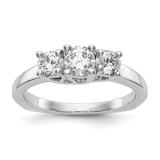 3 Stone Semi-Mount Engagement Rings