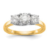 3 Stone Semi-Mount Engagement Rings