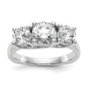 3 Stone Semi-Mount Engagement Rings