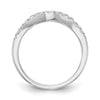 14K White Gold Diamond Wedding Band