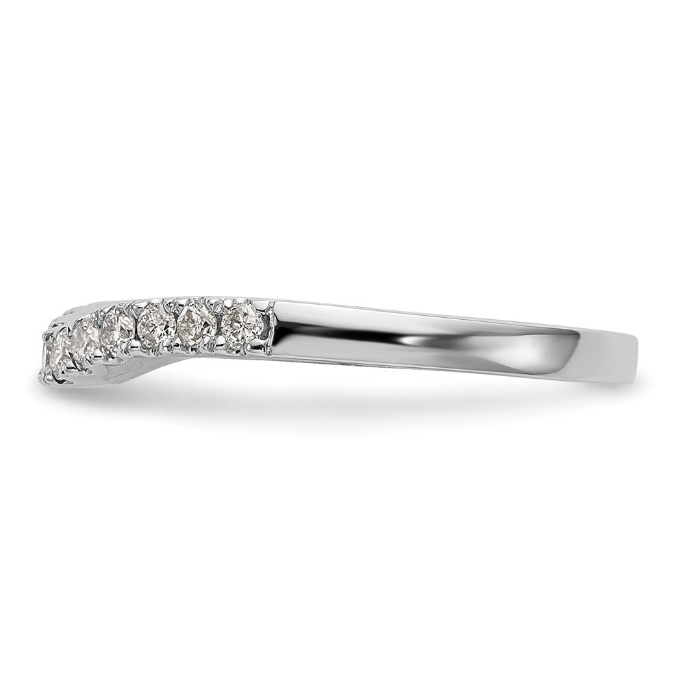 14K White Gold Diamond Wedding Band