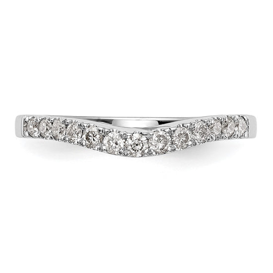 14K White Gold Diamond Wedding Band