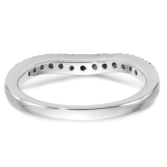 14K White Gold Diamond Wedding Band