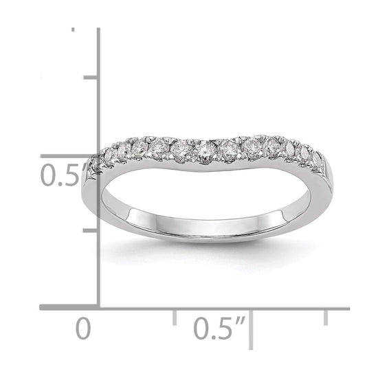 14K White Gold Diamond Wedding Band