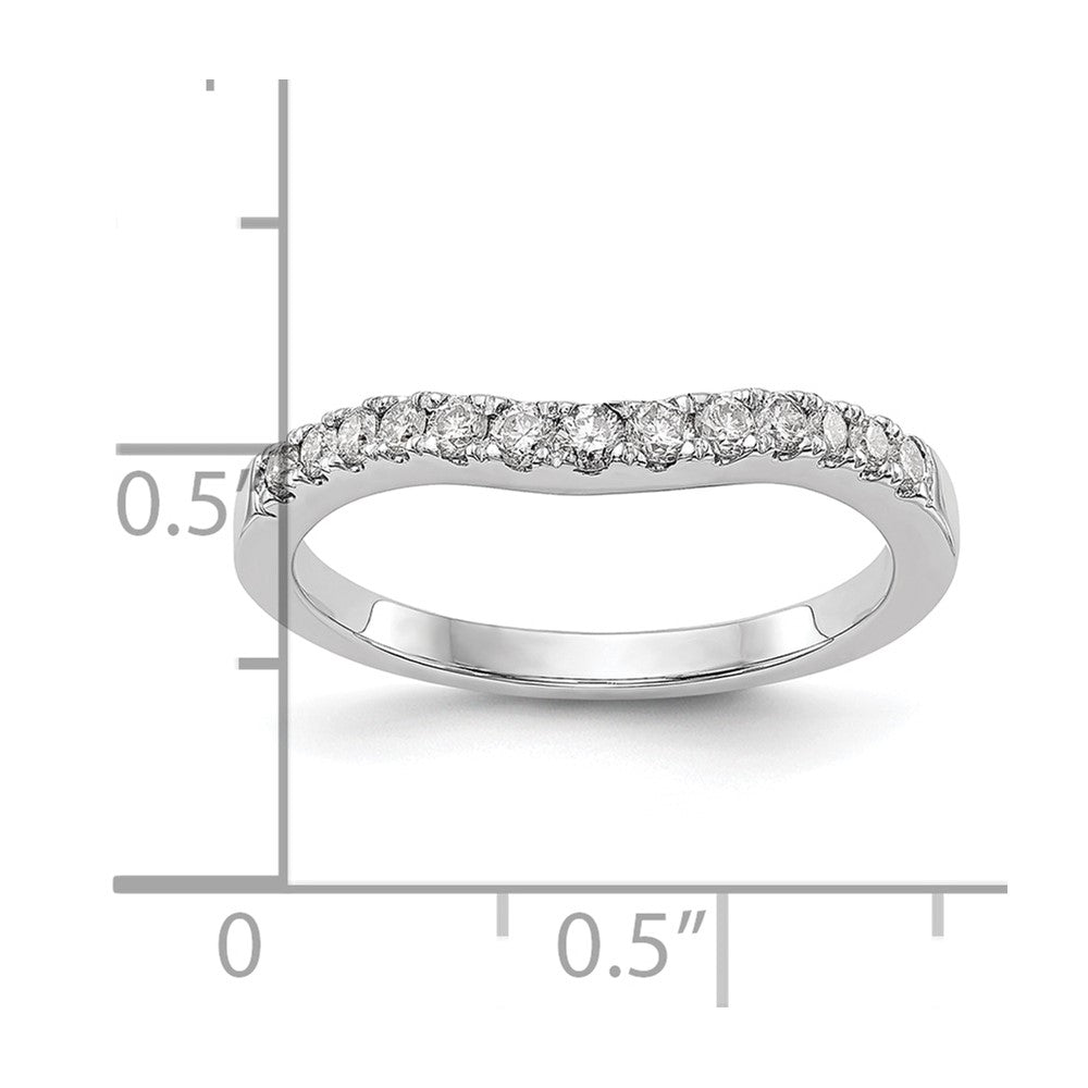14K White Gold Diamond Wedding Band