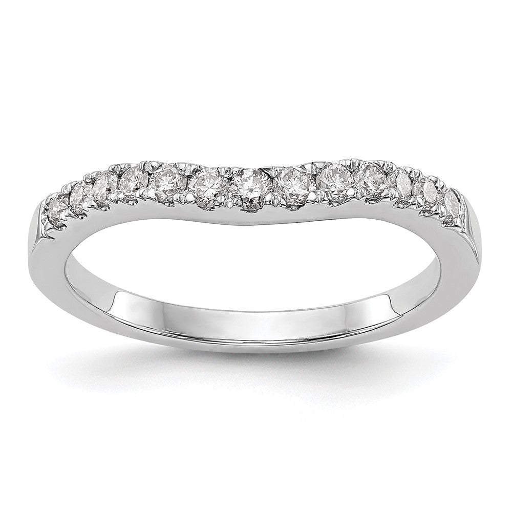 14k White Gold 1/3 carat Lab Grown Diamond VS/SI+ G+ Complete Size 6 Wedding Band