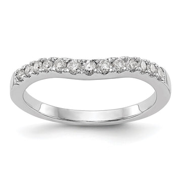 14K White Gold Diamond Wedding Band