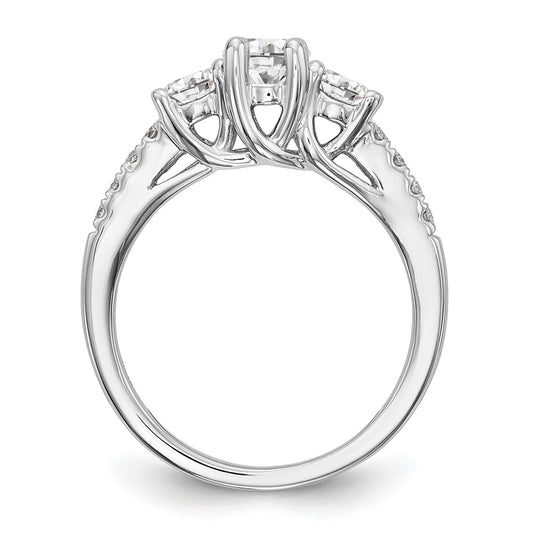 3 Stone Diamond Semi-Mount Engagement Rings
