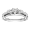 3 Stone Diamond Semi-Mount Engagement Rings