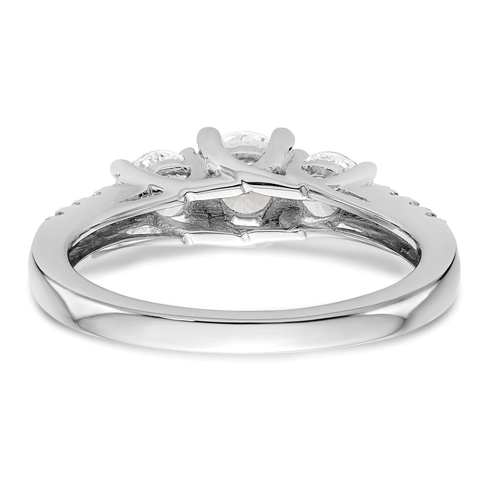 3 Stone Diamond Semi-Mount Engagement Rings