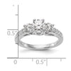 3 Stone Diamond Semi-Mount Engagement Rings