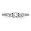 3 Stone Diamond Semi-Mount Engagement Rings