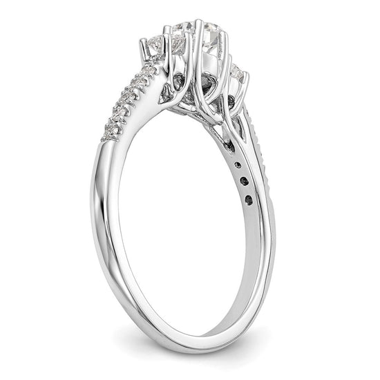 3 Stone Diamond Semi-Mount Engagement Rings