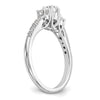 3 Stone Diamond Semi-Mount Engagement Rings