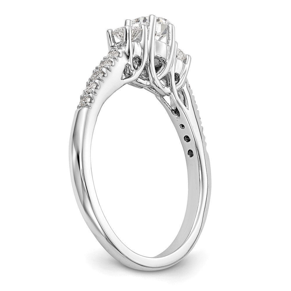 3 Stone Diamond Semi-Mount Engagement Rings