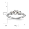 3 Stone Diamond Semi-Mount Engagement Rings
