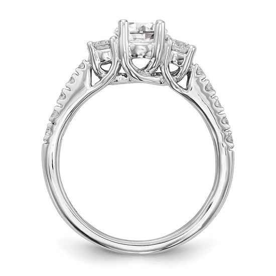 3 Stone Diamond Semi-Mount Engagement Rings