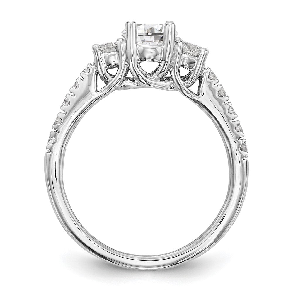 3 Stone Diamond Semi-Mount Engagement Rings