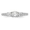 3 Stone Diamond Semi-Mount Engagement Rings